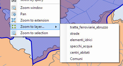 View functions in the contextual menu of the Workspace