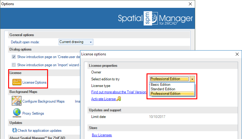 Spatial Manager™ for ZWCAD select trial edition