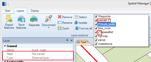 Layer Types and Status (properties and simbology)