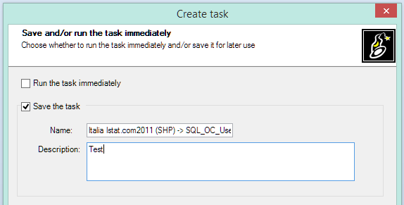 Creating a Task - Name