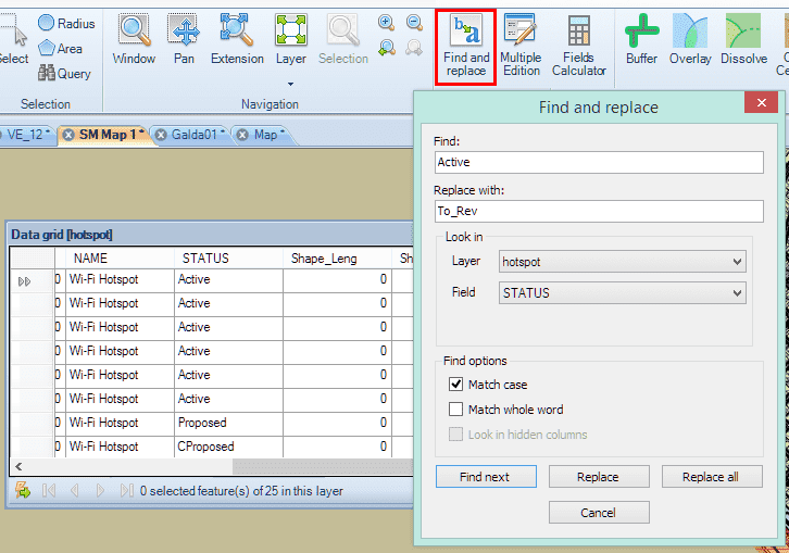 'Find & Replace' window