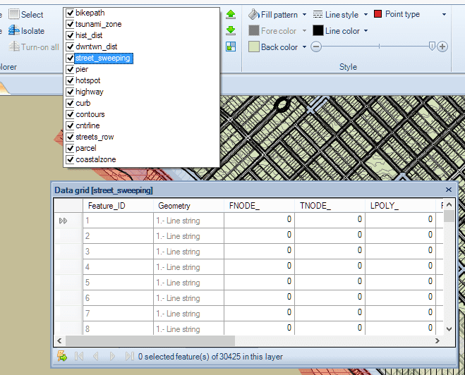 Select a layer in a Map