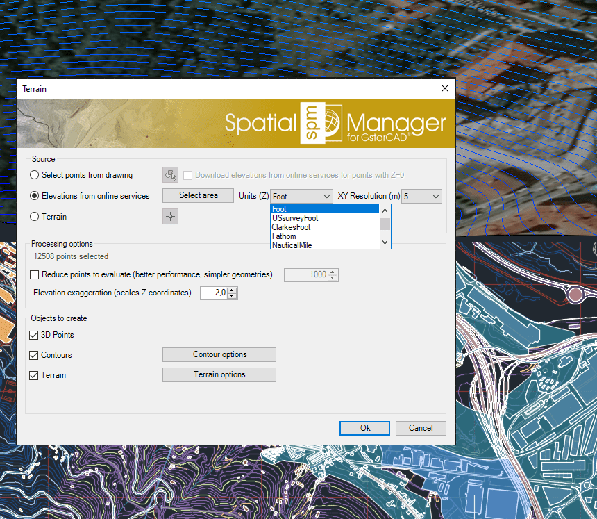 'Terrain' wizard window