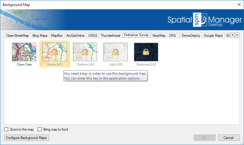 'Background Maps' blocked
