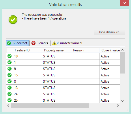 'Find & Replace' results grid
