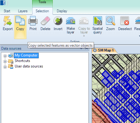 'Copy to Clipboard' function (Selected Features)