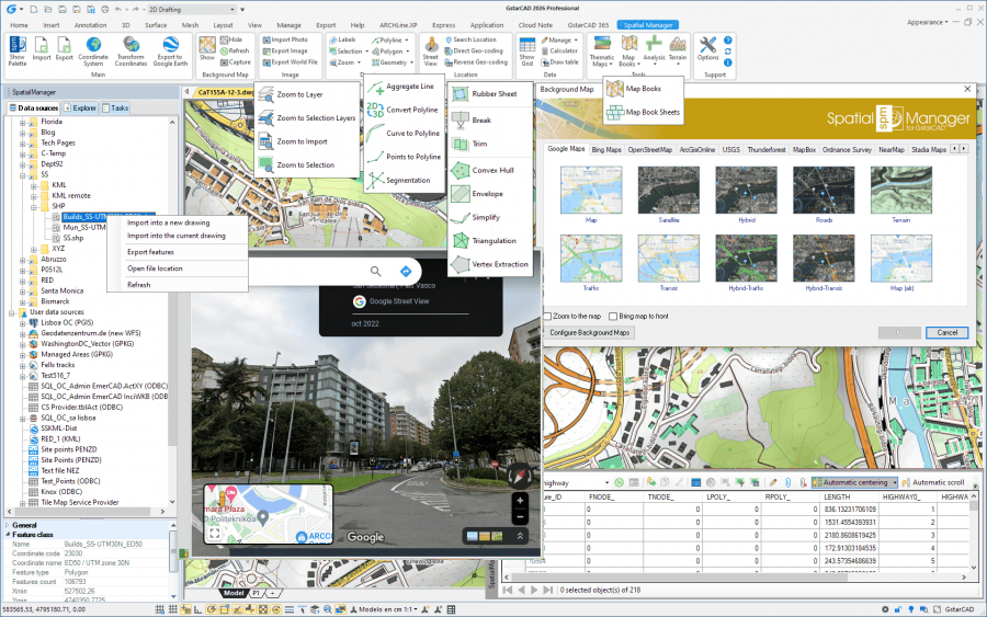 Spatial Manager™ for GstarCAD preview screen