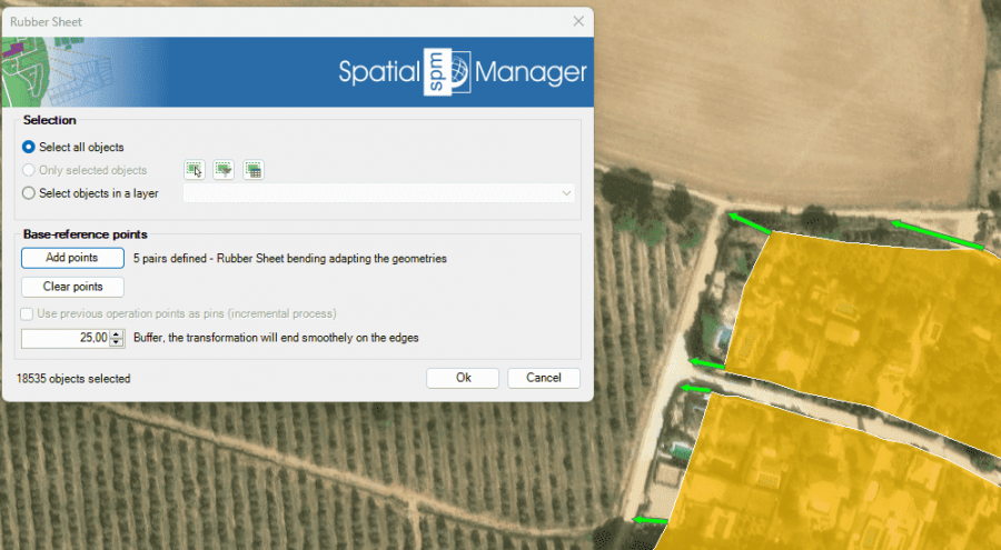 Rubber Sheet command window