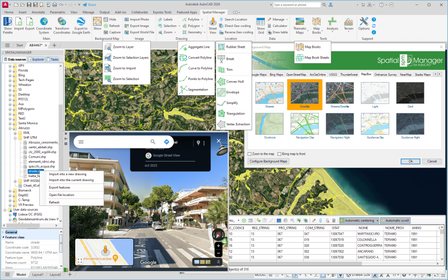 Spatial Manager™ for AutoCAD preview screen
